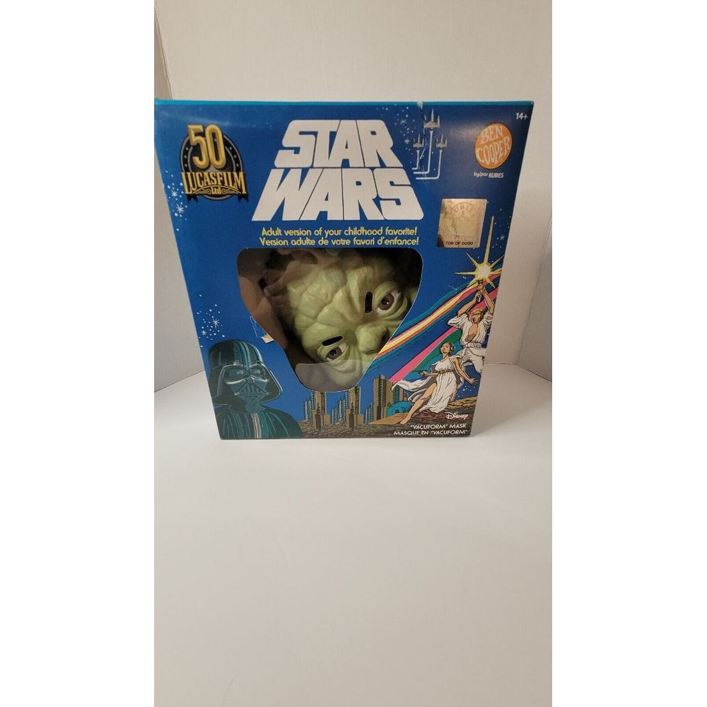 Star Wars YODA‎ Mask Ben Cooper Halloween Costume Adult 50th Anniv Disney #706